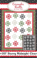 Starry Midnight Clear quilt pattern by Coriander Quilts CQ205 Quilt Size: 68" x 82"