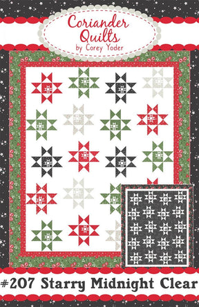 Starry Midnight Clear quilt pattern by Coriander Quilts CQ205 Quilt Size: 68" x 82"