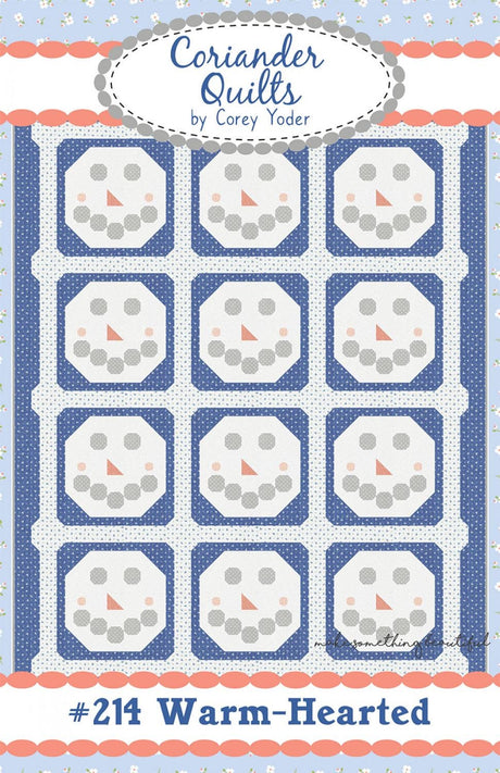 Warm-Hearted Printed Paper Pattern CQ214 by Cory Yoder for Coriander Quilts Finished Size: 56in x 72in