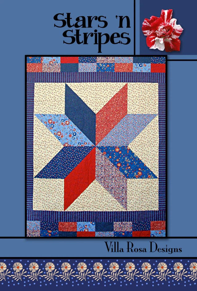 Stars n Stripes Printed Pattern Villa Rosa Designs Size 56" x 70"
