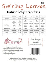 Swirling Leaves Quilt Pattern by Melissa Corry HQ1131 for Happy Quilting 5 sizes