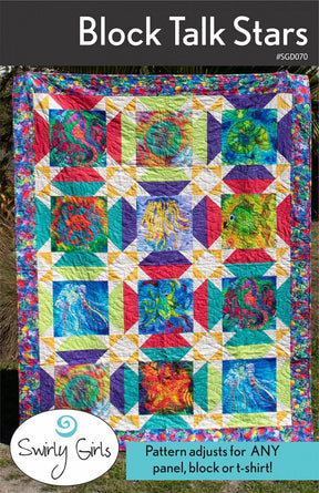Block Talk Stars Quilt Pattern by Joanne Hillestad for Swirly Girls Design SGD070