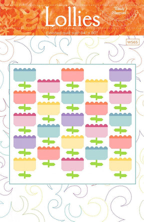 Lollies Quilt Pattern WS65 By Wendy Sheppard Printed Pattern Only Finished Quilt 84" x 80"