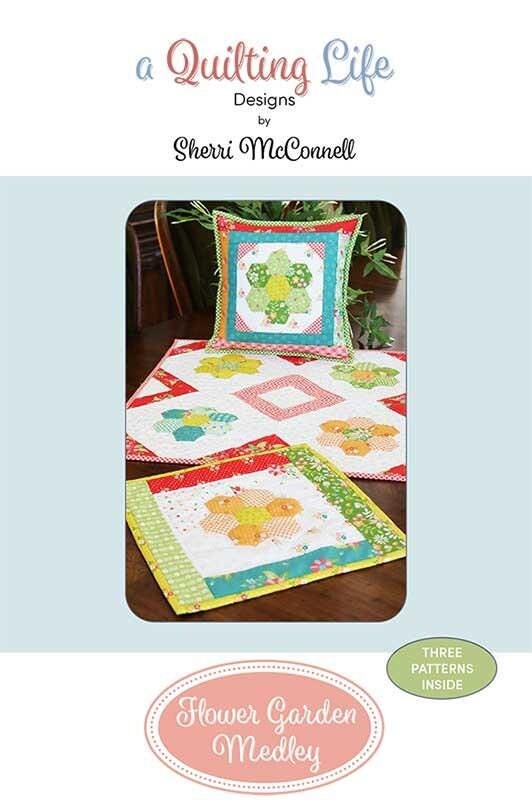 Flower Garden Medley QLD 242 A Quilting Life Designs by Sherri McConnell Quilting Life Designs