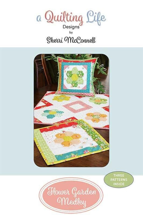 Flower Garden Medley QLD 242 A Quilting Life Designs by Sherri McConnell Quilting Life Designs