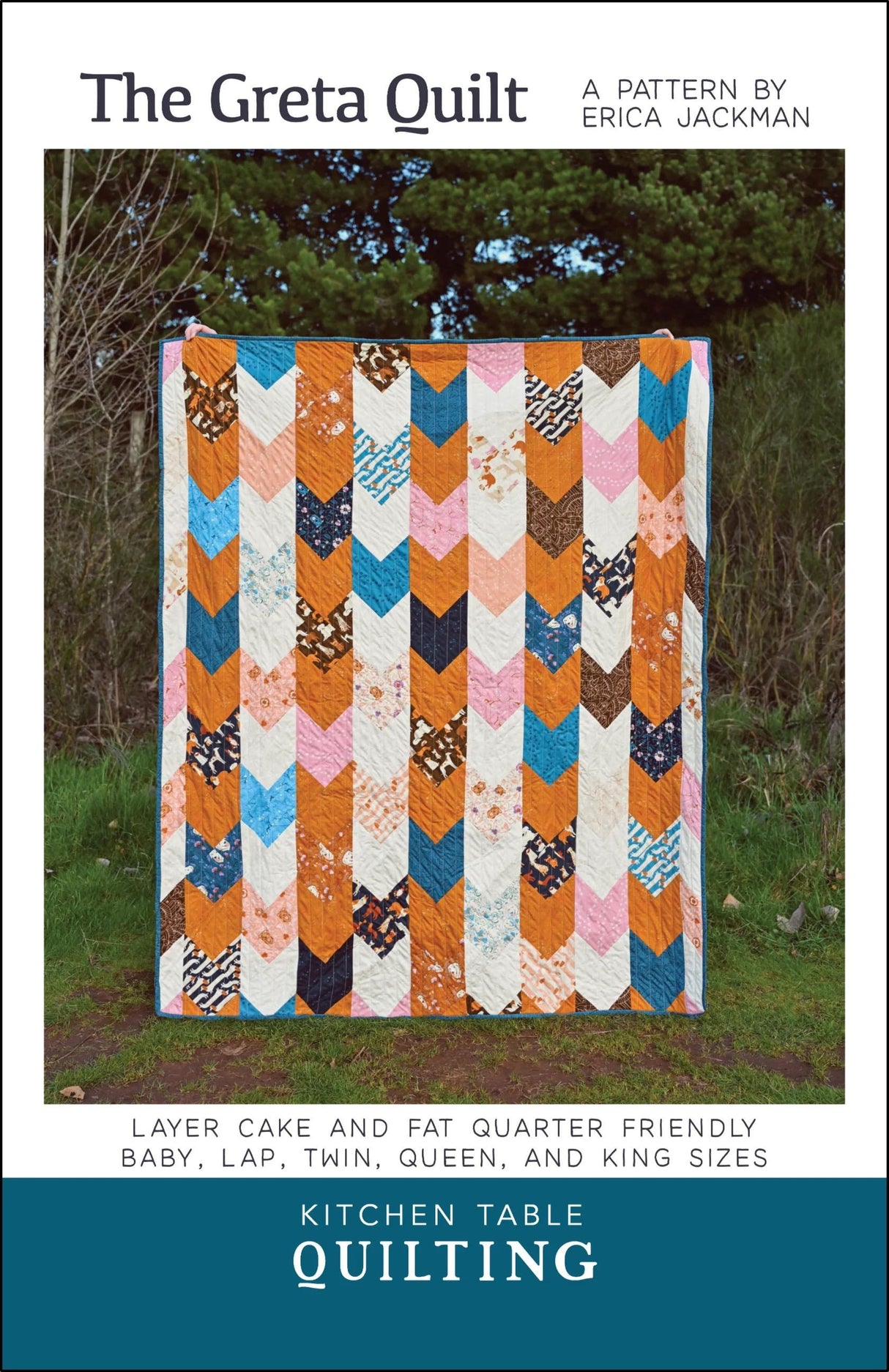 The Greta Quilt Pattern KTQ176 by Kitchen Table Quilting (baby, lap, twin, queen and king sizes)