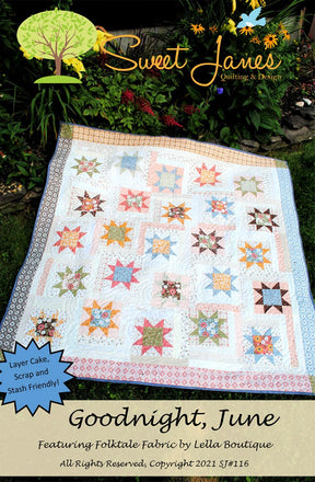 Goodnight June SJ116, Paper pattern by Sweet Jane's Quilting and Design