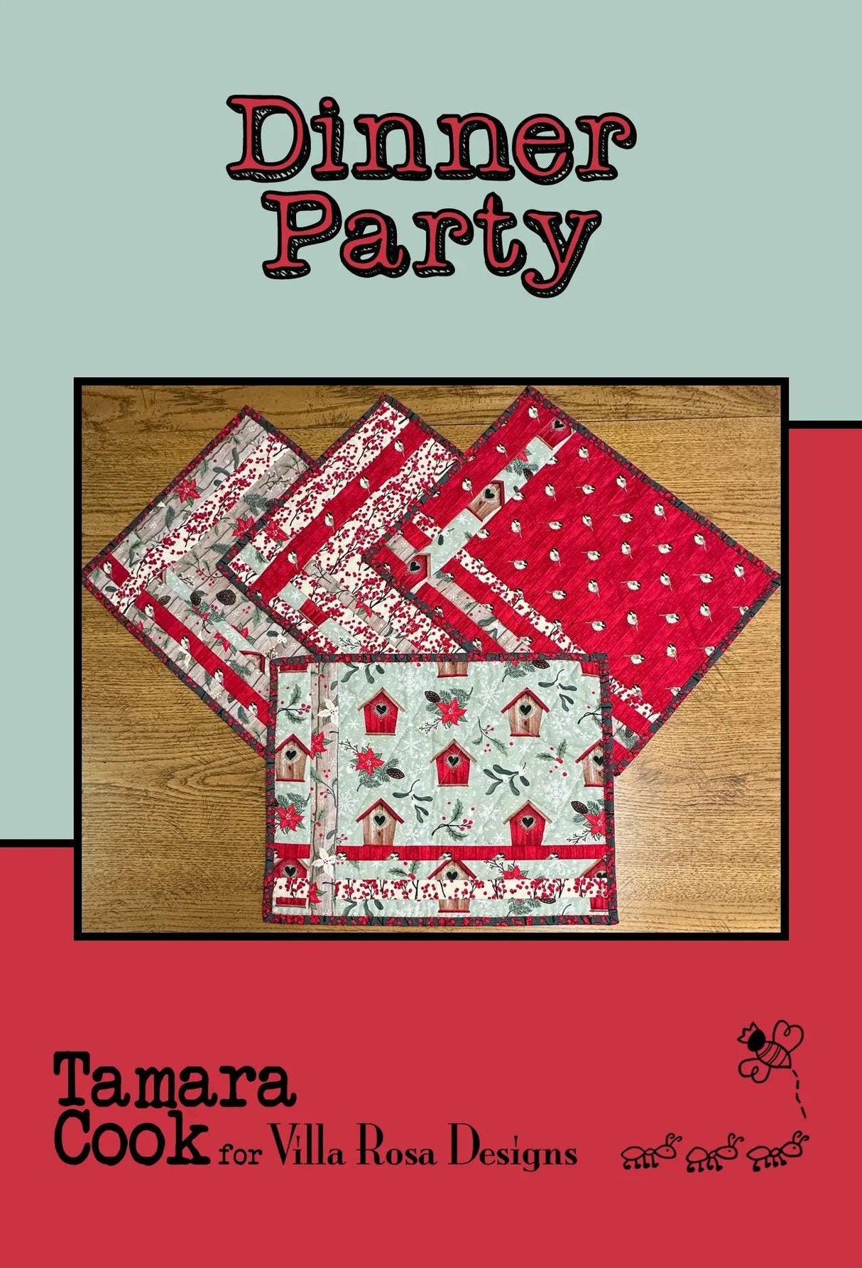 Dinner Party Printed Pattern Villa Rosa Designs Size 14" x 18"