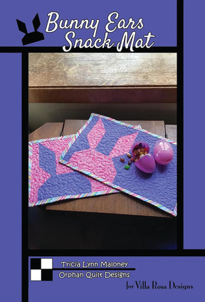 Bunny Ears Snack Mat Printed Pattern Villa Rosa Designs Size 8" x 14"