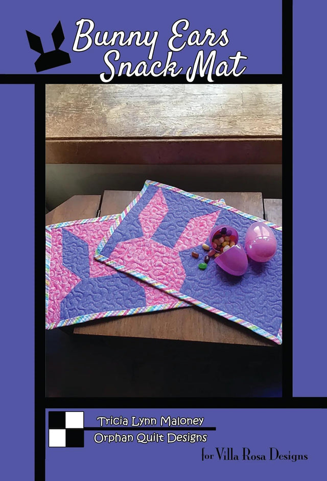 Bunny Ears Snack Mat Printed Pattern Villa Rosa Designs Size 8" x 14"