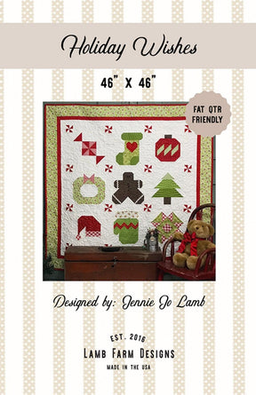 Holiday Wishes Printed Quilt Pattern - LFD-117 By Lamb Farm Designs - Jennie Jo Lamb
