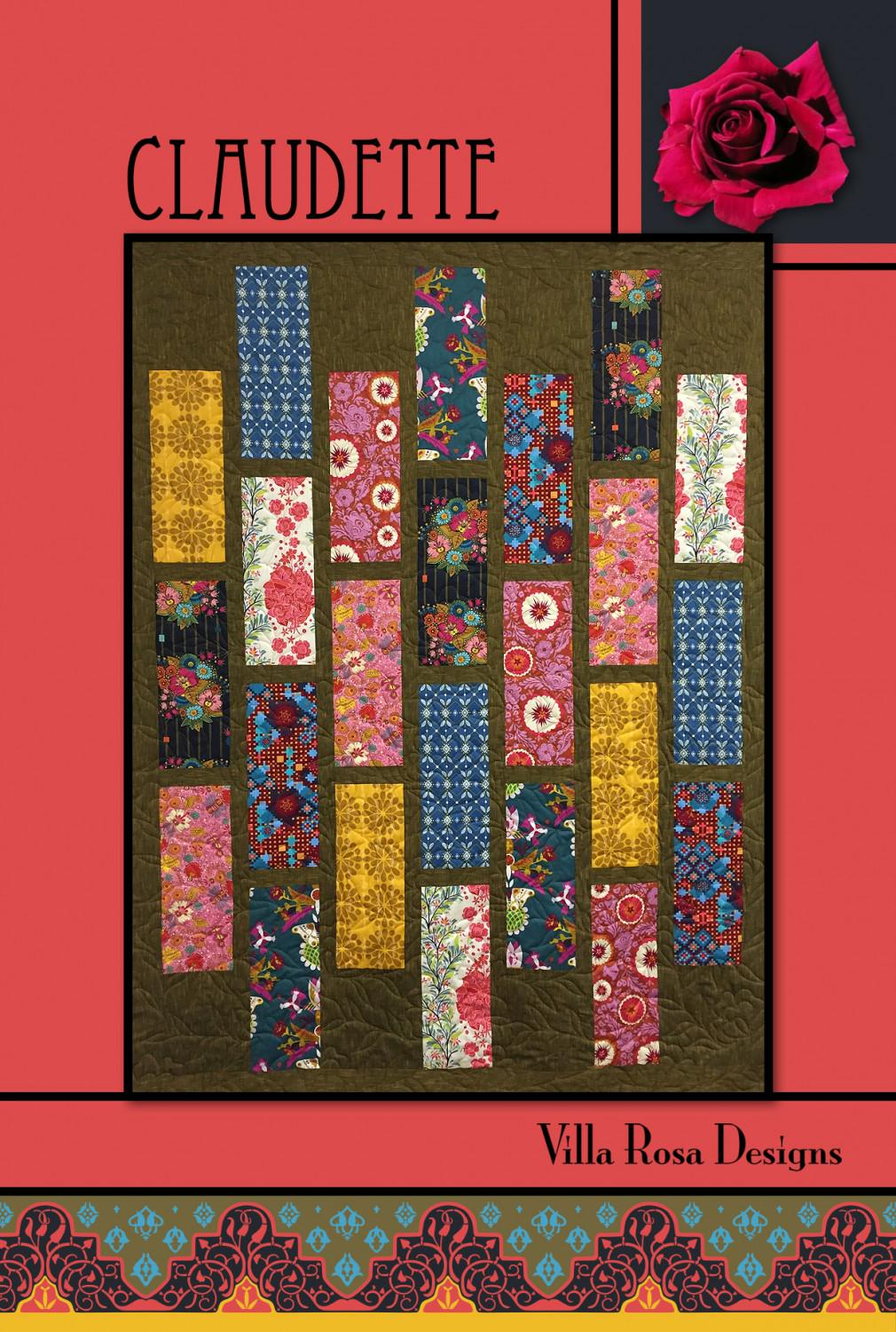Claudette Printed Quilt Pattern by Villa Rosa Designs 57 x 75