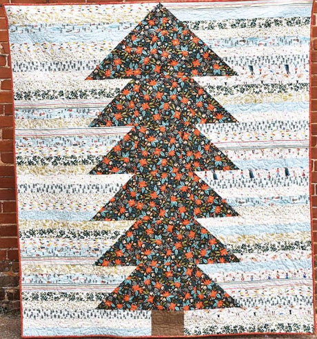 Tall Pine Quilt Pattern Card by Running Doe Quilts for Villa Rosa Designs finished size 63" x 72"