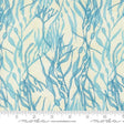a drawing of blue seaweed on a white background