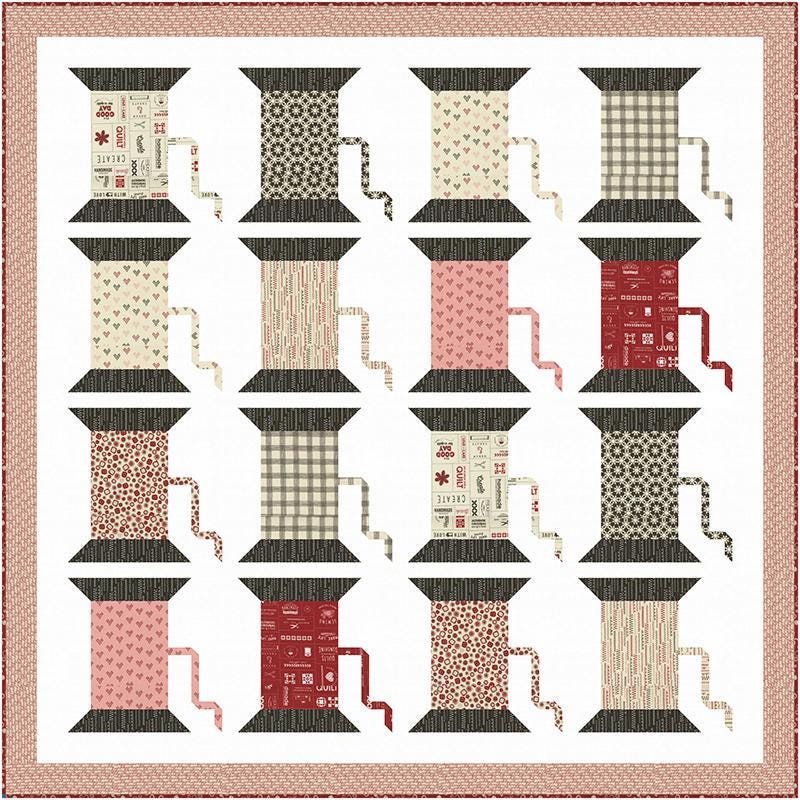 Spool Ready WS87 By Wendy Sheppard Printed Pattern Only Finished 51" x 51"