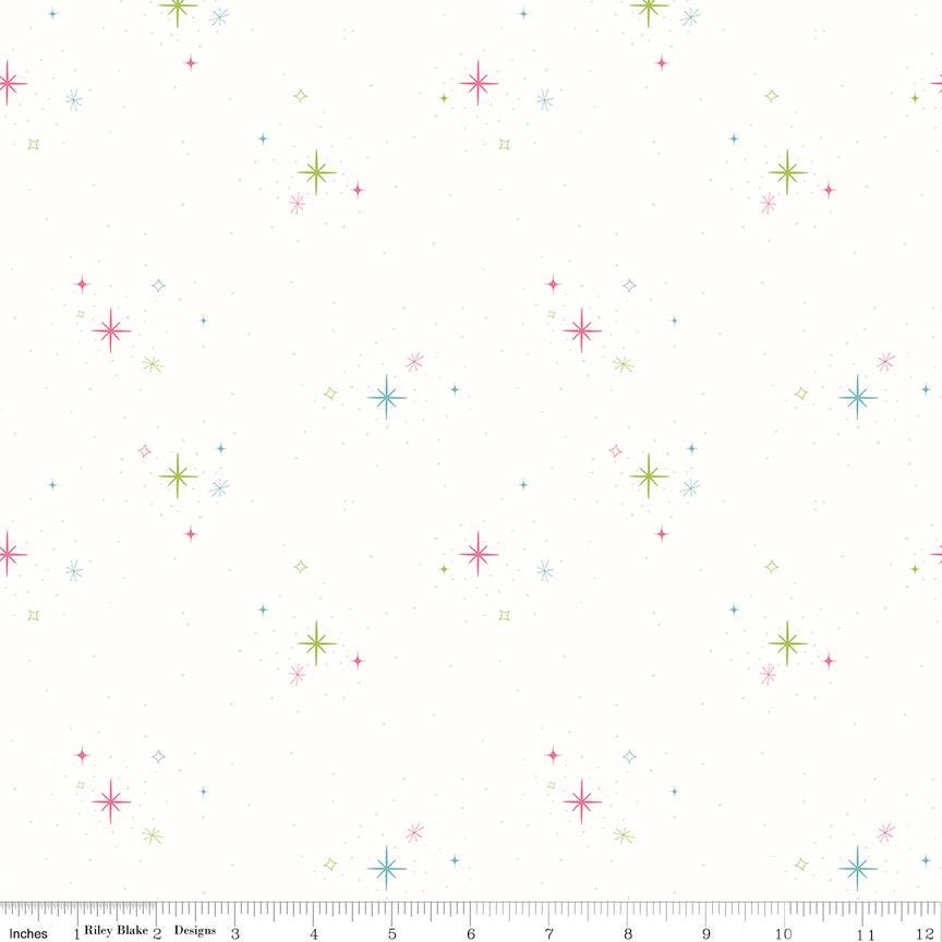 a white background with multicolored stars