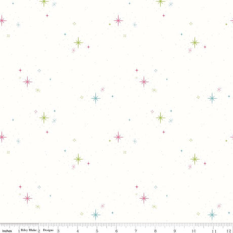 a white background with multicolored stars