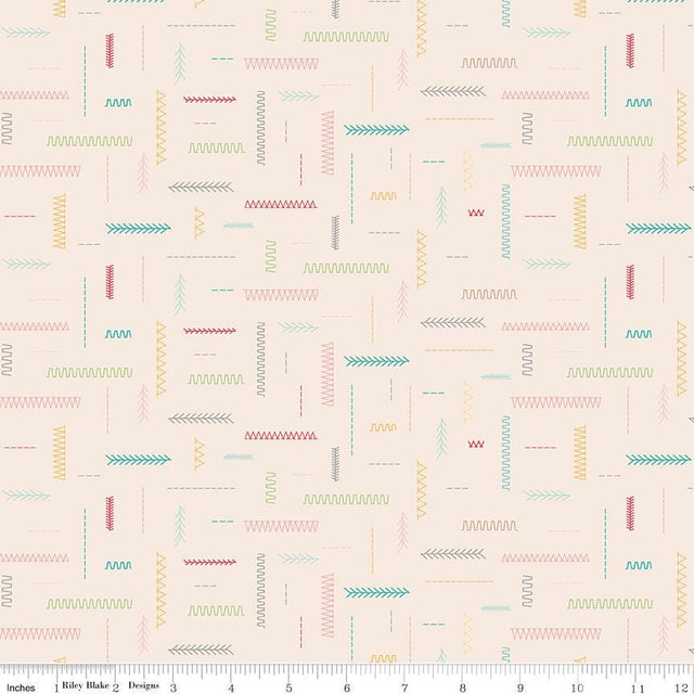 a white background with colorful lines and dots