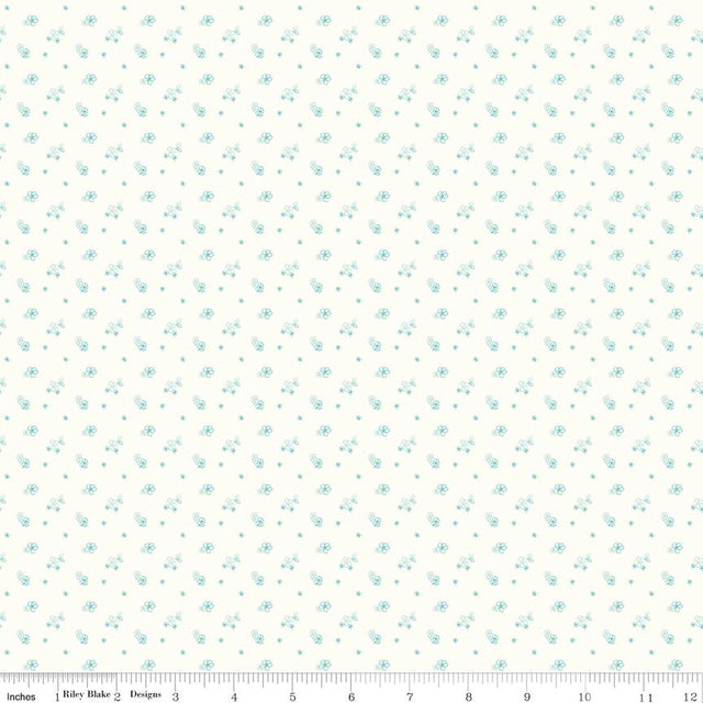 a ruler with a white background with small dots