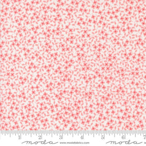 a ruler with a red flower pattern on it