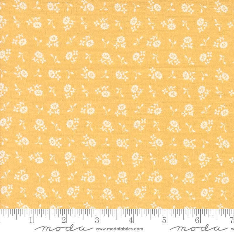 a yellow background with white flowers on it