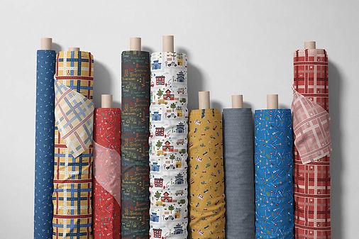 a row of colorful cloths hanging on a wall