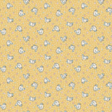 Home Sweet Home Bluebirds Yellow VR24452 by Elea Lutz for Poppie Cotton Sold in 1/2 yard increments cut continuously.
