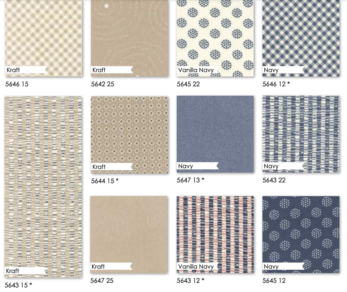 Freedom Vanilla Brave Yardage SKU# 5642-14 by Sweetwater for Moda Fabrics sold in half yard increments