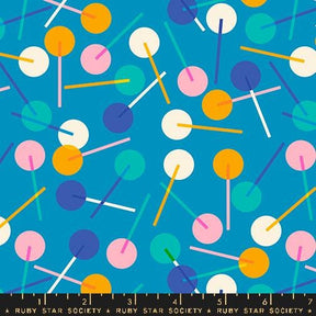 Eye Candy Lollies Cerulean Yardage RS5157-16 by Ruby Star Society for Moda Fabrics sold in 1/2 yard increments cut continuously.