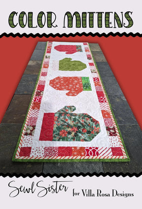 Color Mittens Printed Pattern Villa Rosa Designs Size 16" x 58"