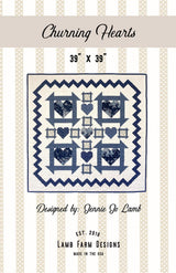 Churning Hearts Printed Quilt Pattern - LFD-104 By Lamb Farm Designs - Jennie Jo Lamb