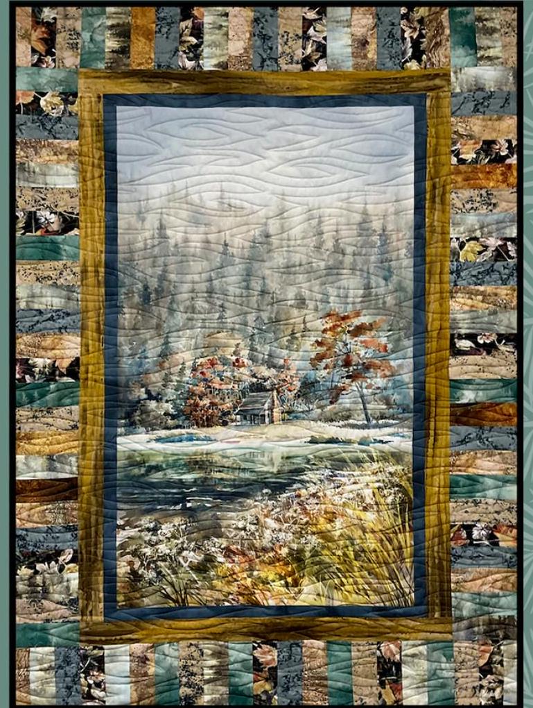 On Key Pattern Card by Sugar Pine Quilt Designs for Villa Rosa Designs finished size 42" x 60"