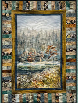 On Key Pattern Card by Sugar Pine Quilt Designs for Villa Rosa Designs finished size 42" x 60"