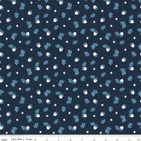 a blue and white teddy bear pattern on a dark blue background