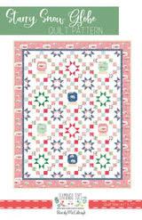 Starry Snow Globe Quilt Pattern by Beverly McCullough, Flamingo Toes Designs FT-8320 60" x 76"