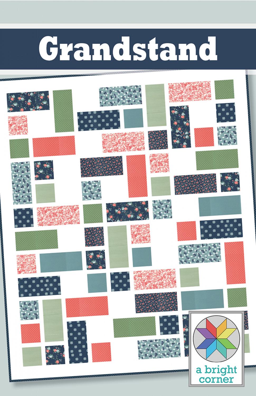 Grandstand Quilt Pattern by A Bright Corner Quilts AKBC-352, 4 Sizes