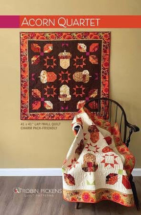 Acorn Quartet Quilt Printed Pattern by Robin Pickens RPQP-AQ148 Multi Size