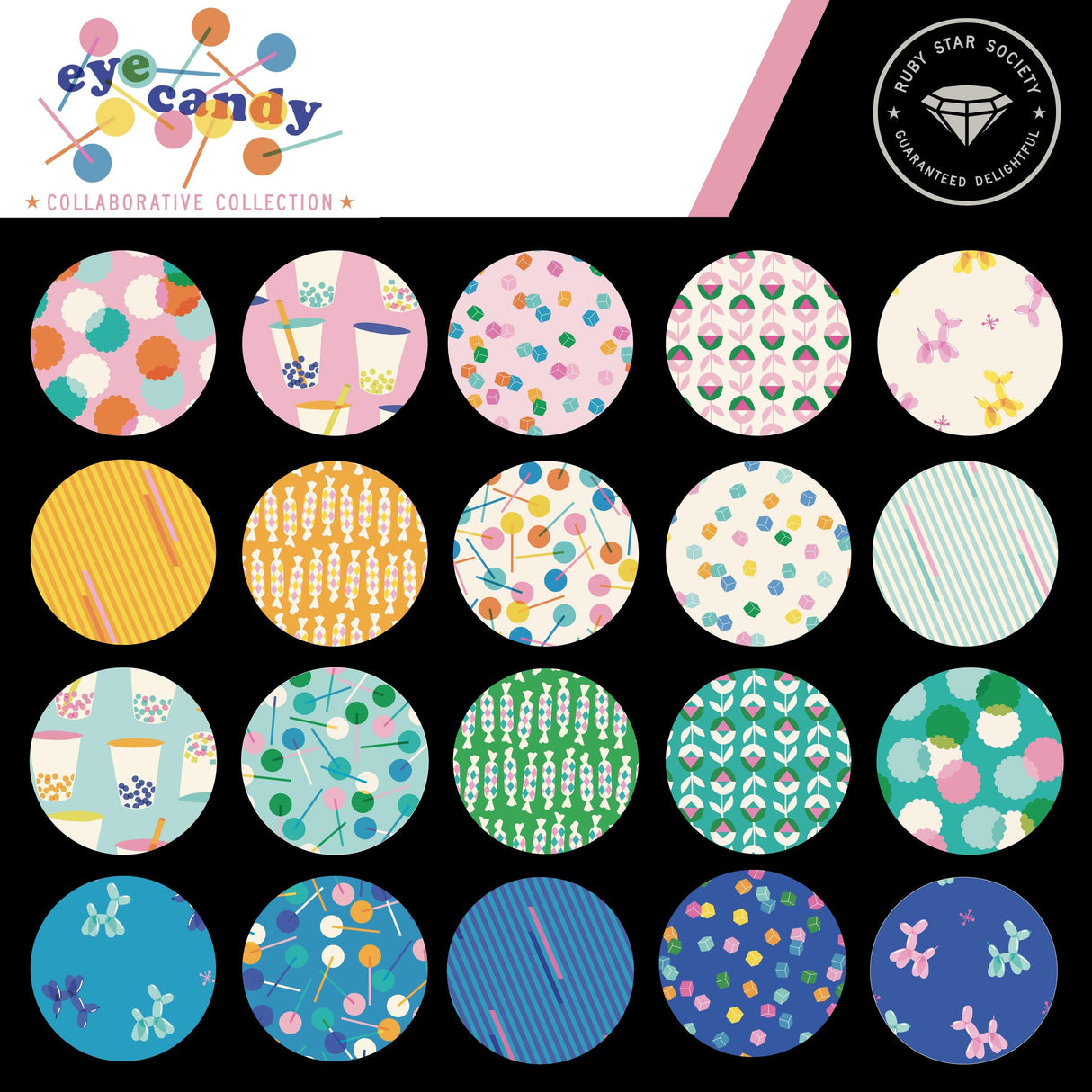 a collection of colorful circles with different designs