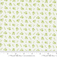 a white background with green flowers on it