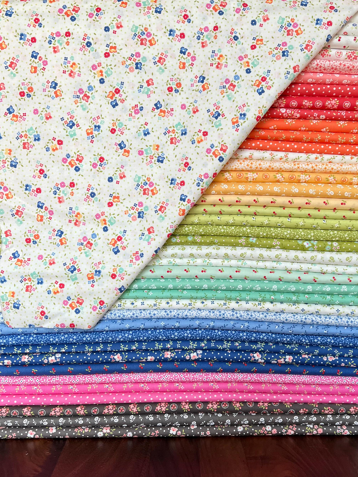 a close up of a pile of colorful fabric