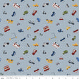 a blue background with a lot of different types of vehicles