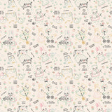 Home Sweet Home Chore Time Multi VR24460 by Elea Lutz for Poppie Cotton Sold in 1/2 yard increments cut continuously.