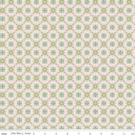 Piece and Plenty Lettuce Herbs Yardage C15874-Lettuce by Lori Holt for Riley Blake Designs sold by 1/2 yard increments