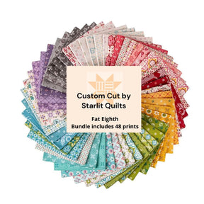 Piece and Plenty Custom Cut by Starlit Quilts Fat Eighth Bundle By Lori Holt for Riley Blake Designs