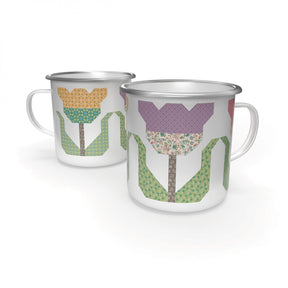 Lori Holt Piece & Plenty Enamel Tin Mug ST-39778 by Riley Blake Designs