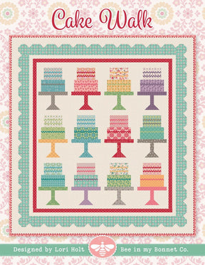 Cake Walk Quilt Pattern ISE-288, By Lori Holt of Bee in My Bonnet. Finished sizes: 50.5" x 54.5"