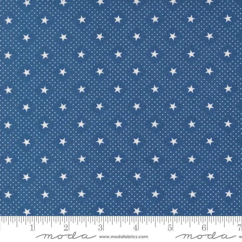 a blue background with white stars on it
