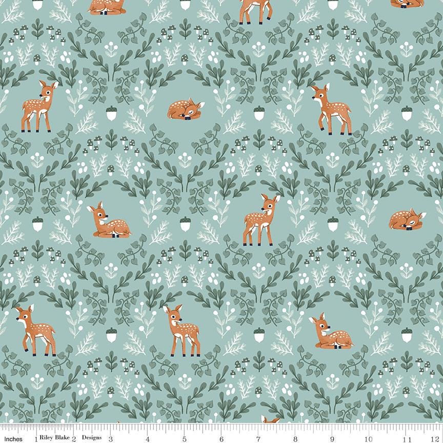 a pattern with a deer and a baby deer