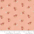 a pink background with white and red flowers