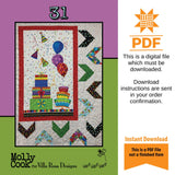 31 Quilt Panel Pattern Only - INSTANT DIGITAL DOWNLOAD - From Orphan Quilts for Villa Rosa Designs Size 42" x 58"